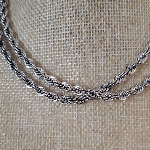 Silver-Tone Rope Chain Necklace - Picture 4 of 6